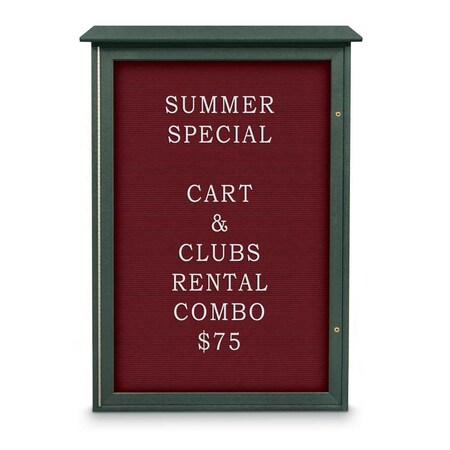 United Visual Products Outdoor Enclosed Combo Board, 72"x36", Gold Frame/Black & Buff UVCB7236ODG-BLACK-BUFF